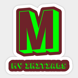 Letter M Letter Art Sticker